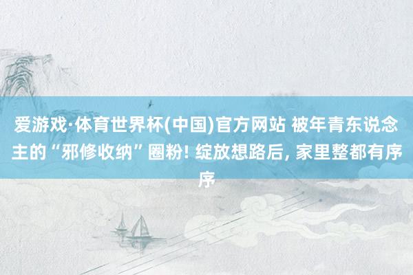 爱游戏·体育世界杯(中国)官方网站 被年青东说念主的“邪修收纳”圈粉! 绽放想路后, 家里整都有序