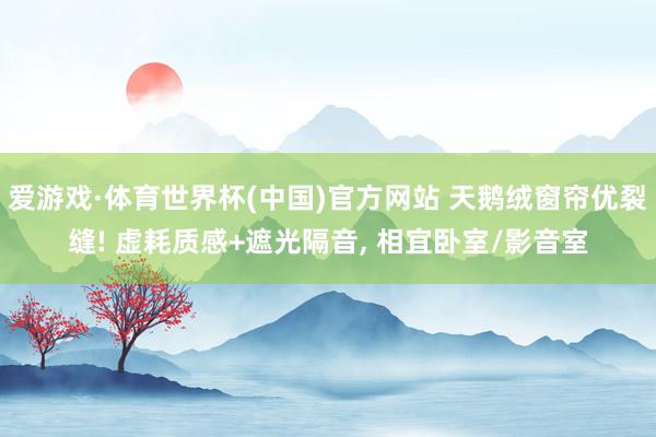 爱游戏·体育世界杯(中国)官方网站 天鹅绒窗帘优裂缝! 虚耗质感+遮光隔音， 相宜卧室/影音室