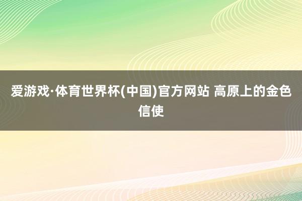 爱游戏·体育世界杯(中国)官方网站 高原上的金色信使