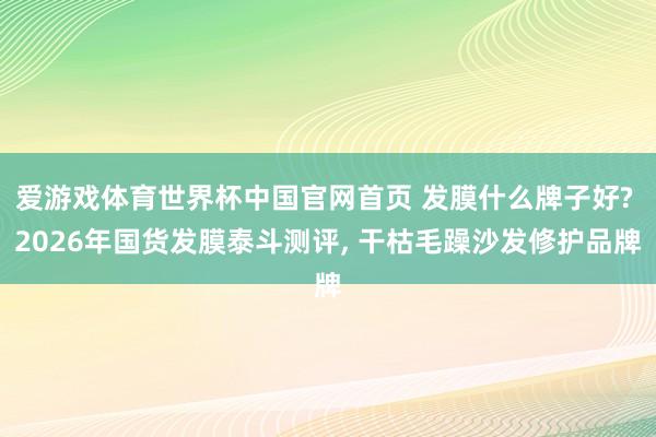 爱游戏体育世界杯中国官网首页 发膜什么牌子好? 2026年国货发膜泰斗测评， 干枯毛躁沙发修护品牌