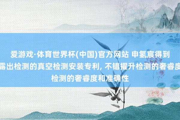爱游戏·体育世界杯(中国)官方网站 申氢宸得到用于氢气露出检测的真空检测安装专利, 不错擢升检测的奢睿度和准确性