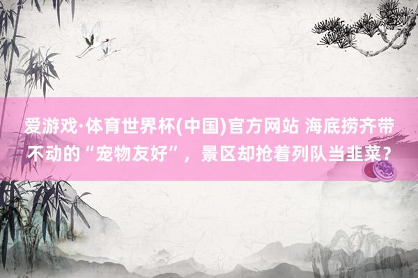 爱游戏·体育世界杯(中国)官方网站 海底捞齐带不动的“宠物友好”，景区却抢着列队当韭菜？