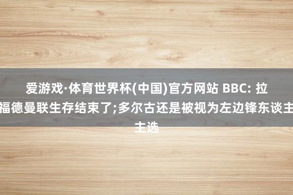 爱游戏·体育世界杯(中国)官方网站 BBC: 拉什福德曼联生存结束了;多尔古还是被视为左边锋东谈主选