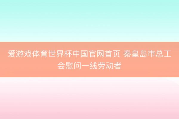 爱游戏体育世界杯中国官网首页 秦皇岛市总工会慰问一线劳动者