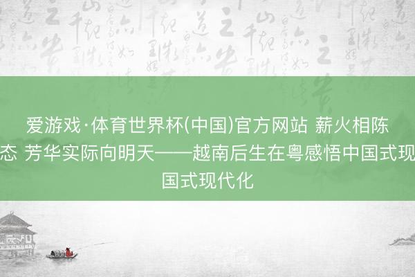 爱游戏·体育世界杯(中国)官方网站 薪火相陈赞情态 芳华实际向明天——越南后生在粤感悟中国式现代化